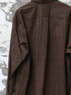 AVIVA JIFEI XUE 25 Autumn and Winter Simple Shirt / Layered Balloon Skirt AJX-FW25-ES-USCT-Umber Stripe Top